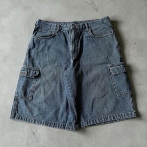 Vintage Bugle Boy Denim Cargo Jorts Shorts Baggy Skater Y2K Size 36 Skater Baggy
